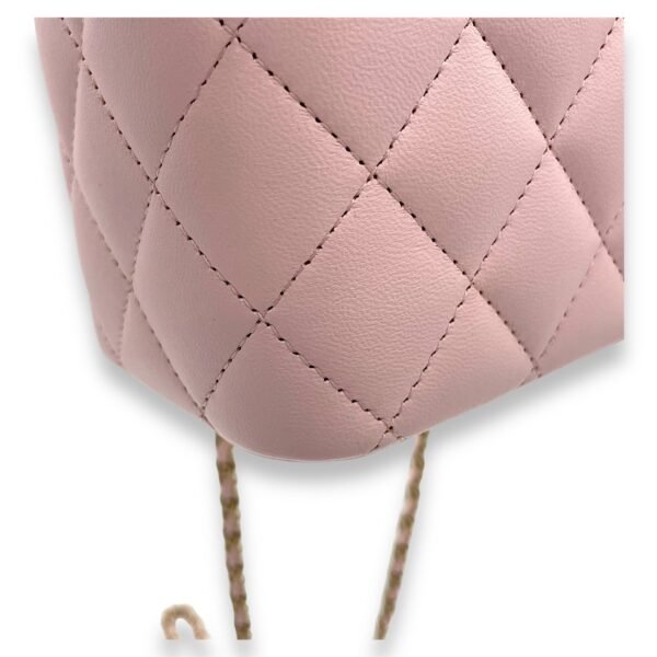 Classic Pink Vanity Bag in Lambskin, Light Gold hardware - Image 7