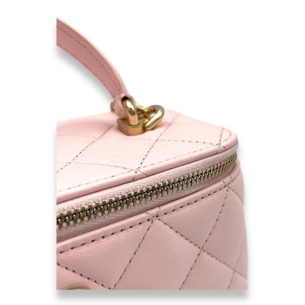 Classic Pink Vanity Bag in Lambskin, Light Gold hardware - Image 8