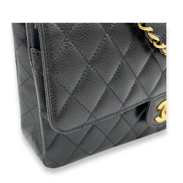Classic Shoulder Bag Medium Black in Caviar Leather, Gold hardware - Image 10