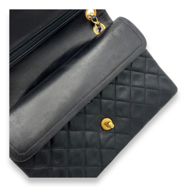 Classic Shoulder Bag Medium Black in Lambskin, Gold hardware - Image 12