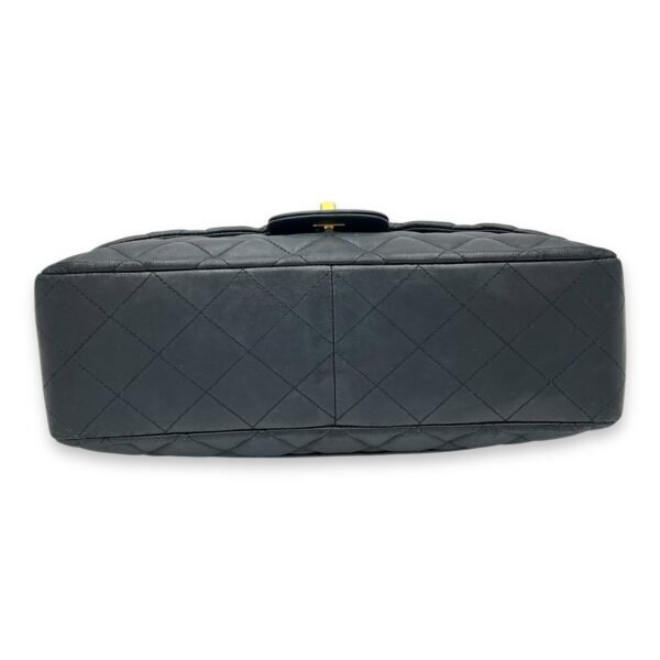 Classic Single Flap Jumbo Black Shoulder Bag in Lambskin, Gold hardware - Image 5