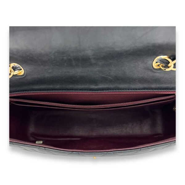 Classic Single Flap Jumbo Black Shoulder Bag in Lambskin, Gold hardware - Image 6