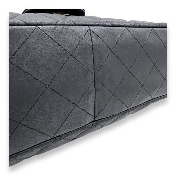 Classic Single Flap Jumbo Black Shoulder Bag in Lambskin, Gold hardware - Image 9