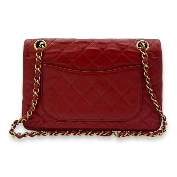 Classic Small Red Shoulder Bag in Lambskin, Gold hardware - Image 2
