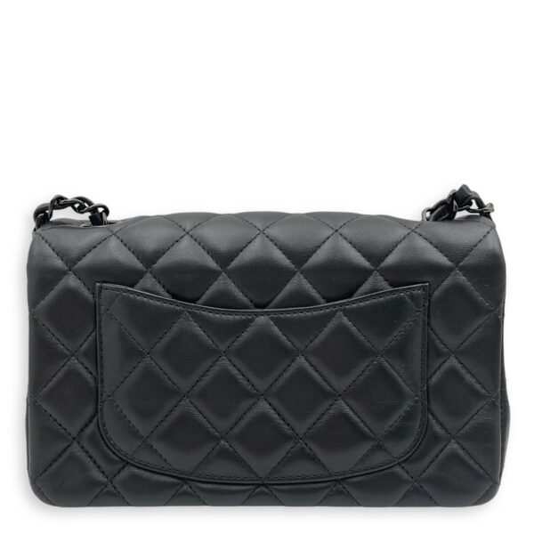 Classic So Black Mini Rectangle Mini Black Crossbody Bag in Lambskin, So Black hardware - Image 2