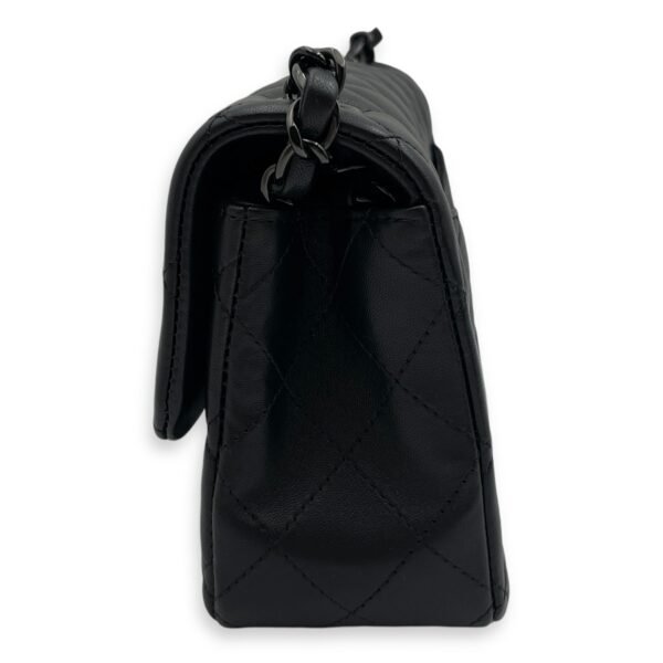 Classic So Black Mini Rectangle Mini Black Crossbody Bag in Lambskin, So Black hardware - Image 4