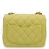 Classic Square Mini Lime Green Shoulder Bag in Lambskin, Gold hardware - Image 2