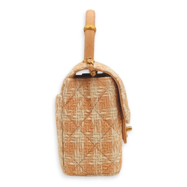 Coco Crush Multi-colour Top Handle Bag in Tweed/Calf, Gold hardware - Image 4