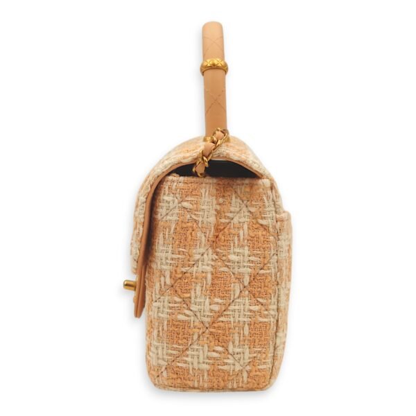 Coco Crush Multi-colour Top Handle Bag in Tweed/Calf, Gold hardware - Image 5