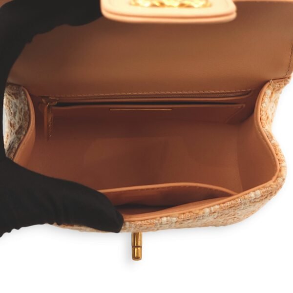Coco Crush Multi-colour Top Handle Bag in Tweed/Calf, Gold hardware - Image 8