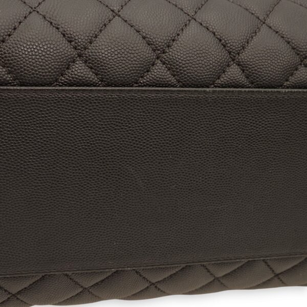 Coco Large Black Top Handle Bag in Caviar Leather, Gold hardware - Image 6