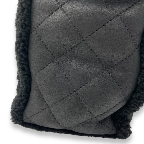 Cozy CC Shopping Black Tote Bag in Shearling/Lambskin, Palladium hardware - Image 8