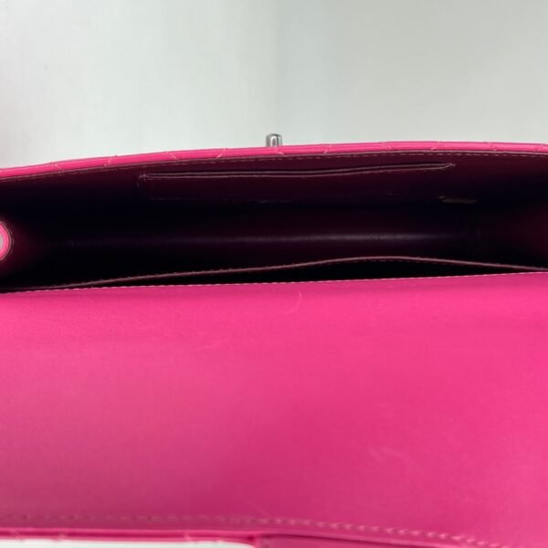Crossing Times Medium Pink Crossbody Bag in Lambskin, Ruthenium hardware - Image 11