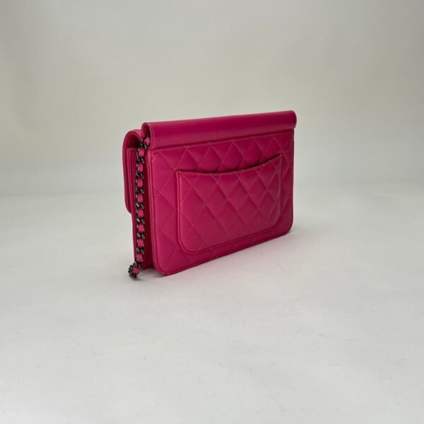 Crossing Times Medium Pink Crossbody Bag in Lambskin, Ruthenium hardware - Image 4