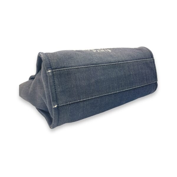 Deauville Blue Top Handle Bag in Denim, Silver hardware - Image 5