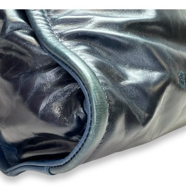 Deauville Medium Blue Tote Bag in Calfskin, Silver hardware - Image 8