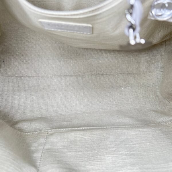 Deauville Medium Grey Tote Bag in Canvas, Silver hardware - Image 10