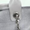 Deauville Medium Grey Tote Bag in Canvas, Silver hardware - Image 6