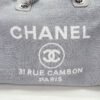 Deauville Medium Grey Tote Bag in Canvas, Silver hardware - Image 8