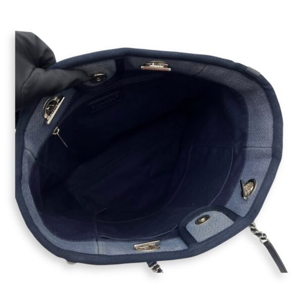 Deauville Shoulder Bag Blue in Canvas, Silver hardware - Image 11