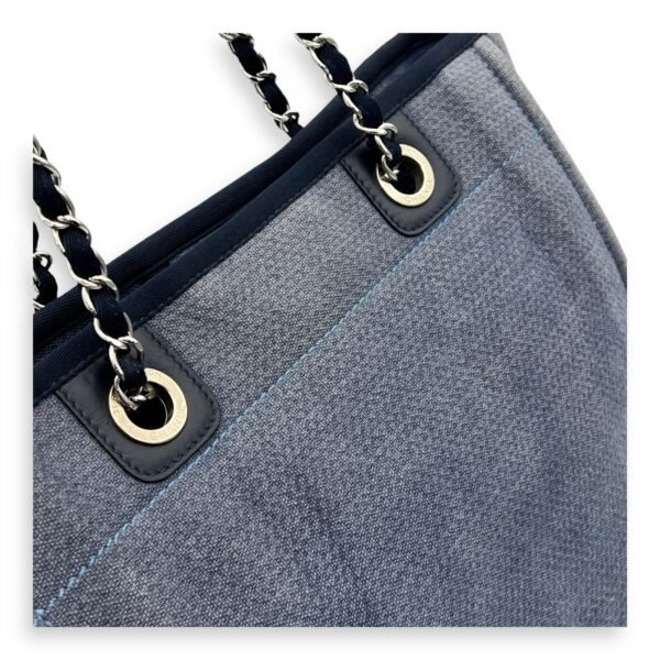 Deauville Shoulder Bag Blue in Canvas, Silver hardware - Image 8