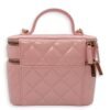 Double Layer 16x13x8.5cm Pink Vanity Bag in Glazed Calf, Gold hardware - Image 2
