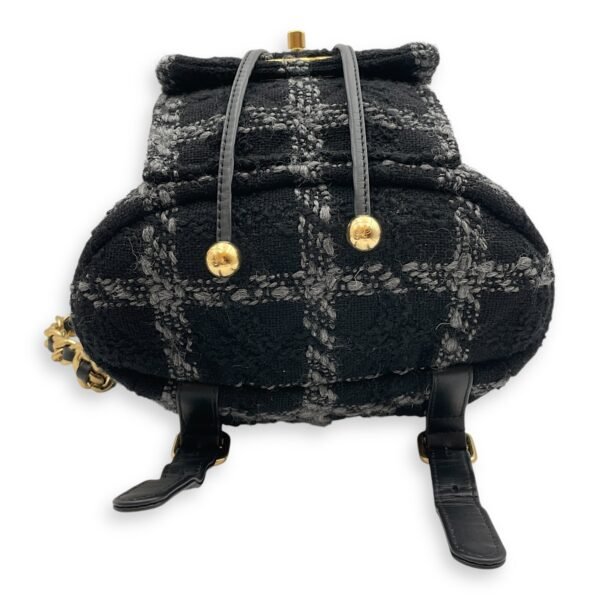 Duma Backpack Black Backpack in Tweed, Wool, Calf, Gold hardware - Image 5