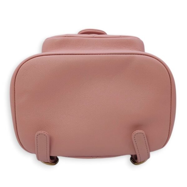 Duma Pink Backpack in Lambskin, Light Gold hardware - Image 5