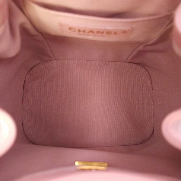 Duma Pink Backpack in Lambskin, Light Gold hardware - Image 6