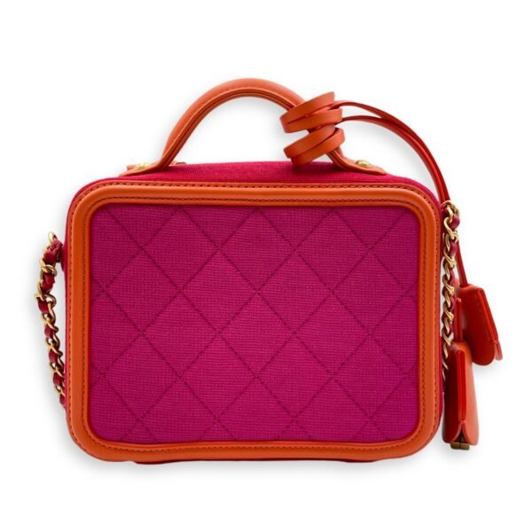 Filigree Vanity (16cm) Small Multicolour Crossbody Bag in Jersery/Calfskin, Gold hardware - Image 2