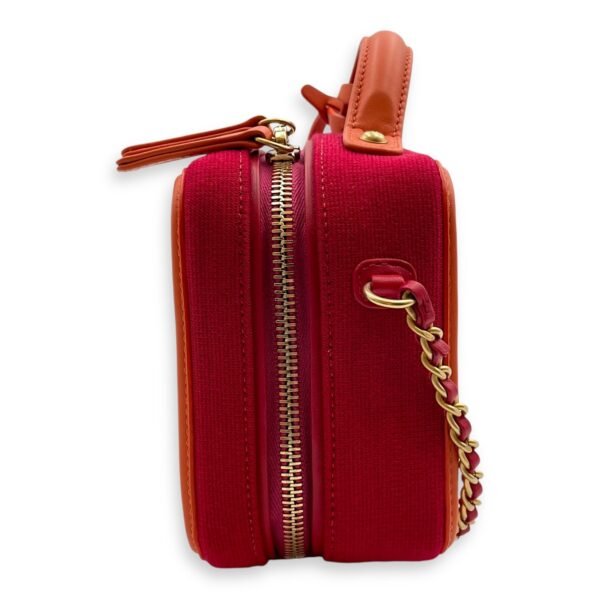 Filigree Vanity (16cm) Small Multicolour Crossbody Bag in Jersery/Calfskin, Gold hardware - Image 4