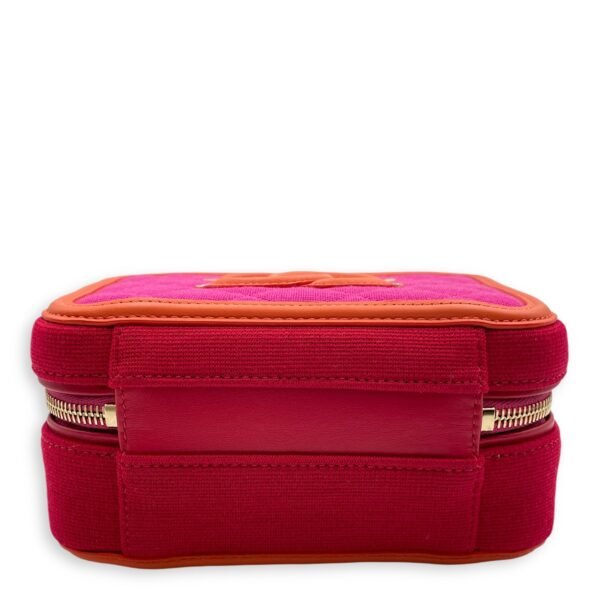 Filigree Vanity (16cm) Small Multicolour Crossbody Bag in Jersery/Calfskin, Gold hardware - Image 5