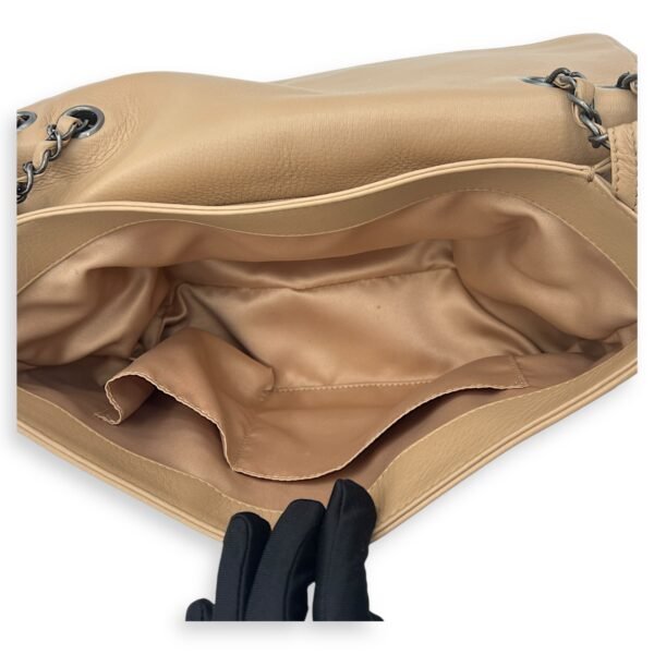 Fold Shoulder Bag Brown in Lambskin, Ruthenium hardware - Image 13