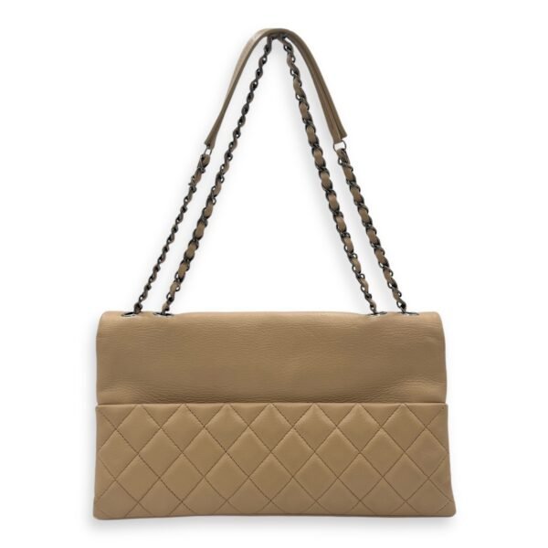 Fold Shoulder Bag Brown in Lambskin, Ruthenium hardware - Image 4