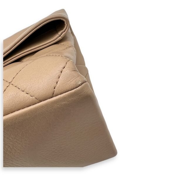 Fold Shoulder Bag Brown in Lambskin, Ruthenium hardware - Image 8