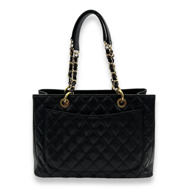 GST Black Tote Bag in Caviar Leather, Gold hardware - Image 2