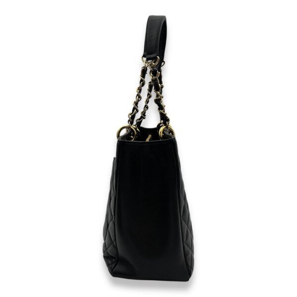 GST Black Tote Bag in Caviar Leather, Gold hardware - Image 3