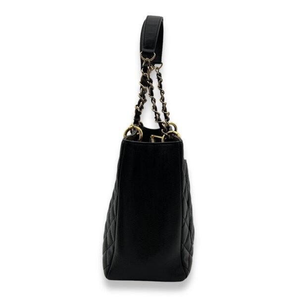 GST Black Tote Bag in Caviar Leather, Gold hardware - Image 4