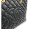 GST Black Tote Bag in Caviar Leather, Gold hardware - Image 6