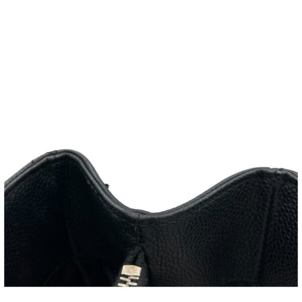GST Black Tote Bag in Caviar Leather, Silver hardware - Image 7