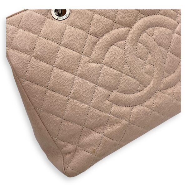 GST Tote Bag Pink in Caviar Leather, Silver hardware - Image 13