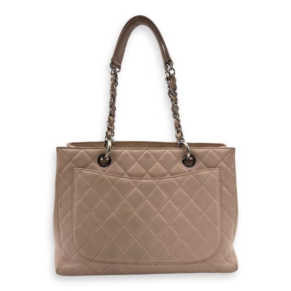 GST Tote Bag Pink in Caviar Leather, Silver hardware - Image 2