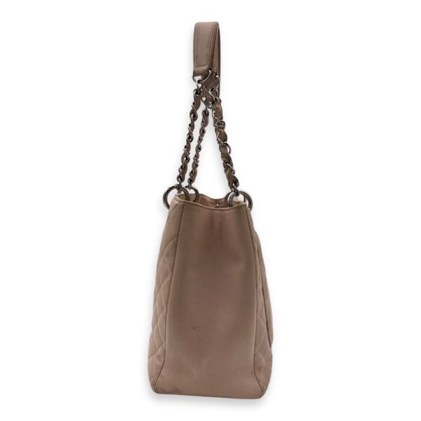 GST Tote Bag Pink in Caviar Leather, Silver hardware - Image 4