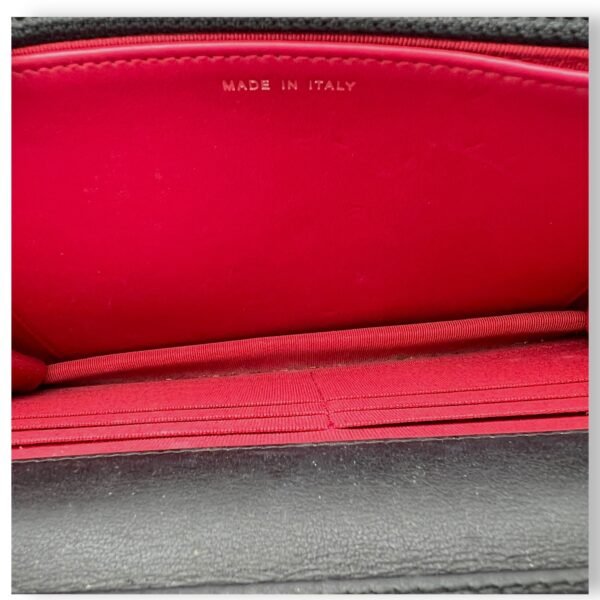 Gabrielle Blue Wallet On Chain in Calfskin, Gold hardware - Image 11