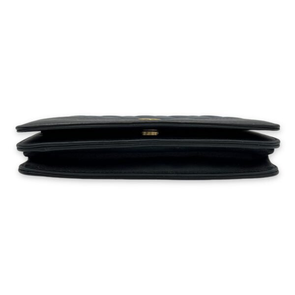 Gabrielle Blue Wallet On Chain in Calfskin, Gold hardware - Image 5