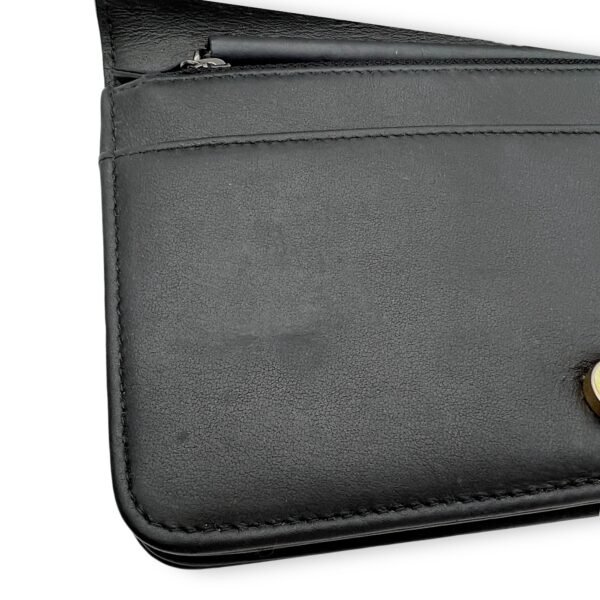 Gabrielle Blue Wallet On Chain in Calfskin, Gold hardware - Image 9