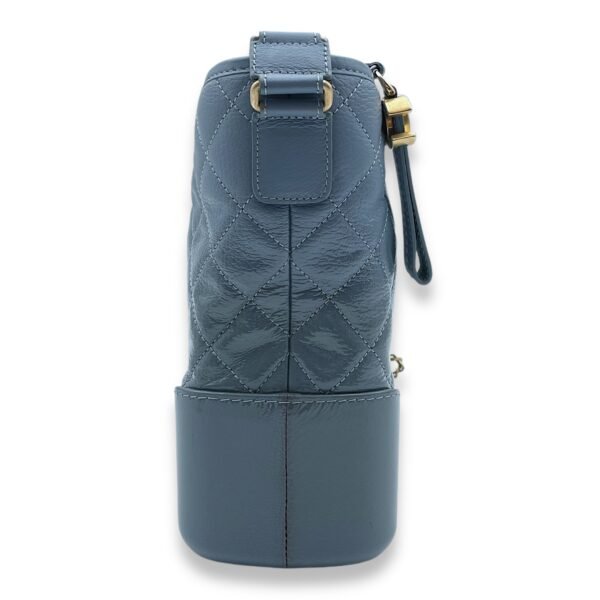 Gabrielle Medium Blue Shoulder Bag in Calfskin/Patent, Gold/Ruthenium/Silver hardware - Image 3