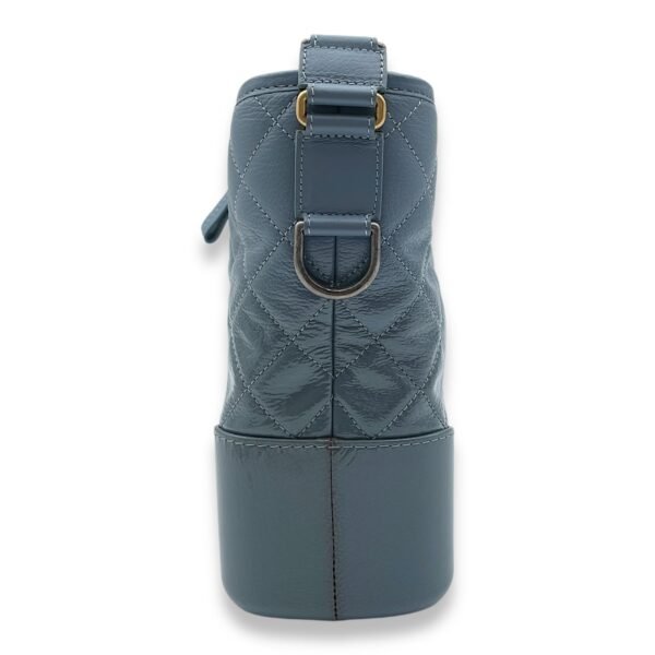 Gabrielle Medium Blue Shoulder Bag in Calfskin/Patent, Gold/Ruthenium/Silver hardware - Image 4