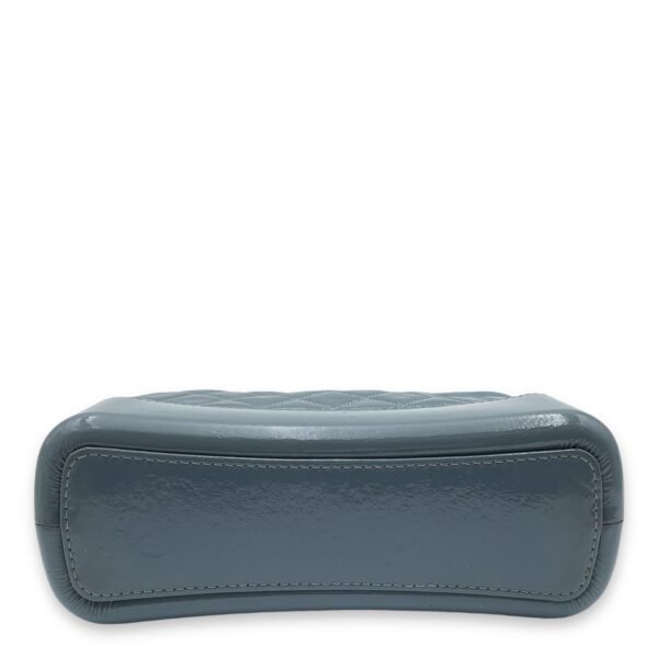 Gabrielle Medium Blue Shoulder Bag in Calfskin/Patent, Gold/Ruthenium/Silver hardware - Image 5