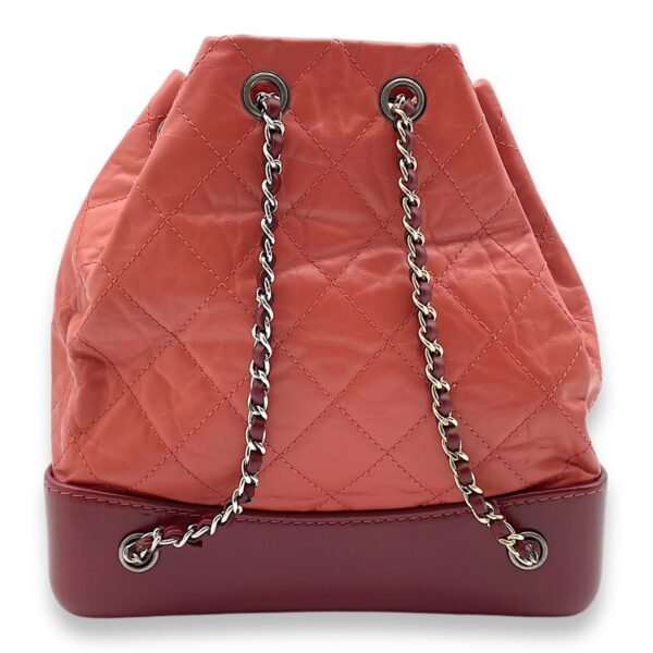 Gabrielle Raspberry Backpack in Calfskin, Gold/Ruthenium/Silver hardware - Image 2